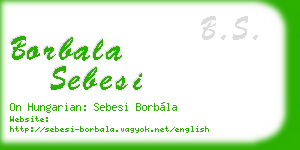 borbala sebesi business card