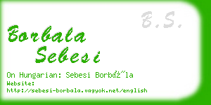 borbala sebesi business card